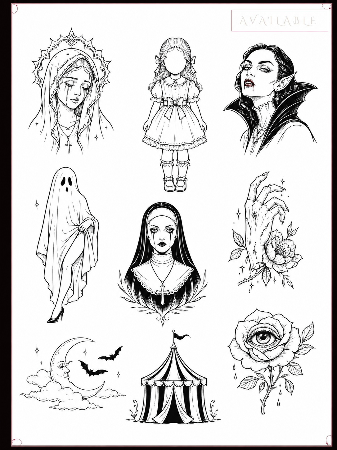 Original flash tattoo design 1 by Dead Doll Tattoos, Brisbane