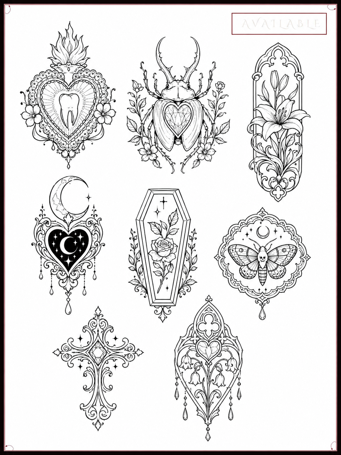 Original flash tattoo design 3 by Dead Doll Tattoos, Brisbane