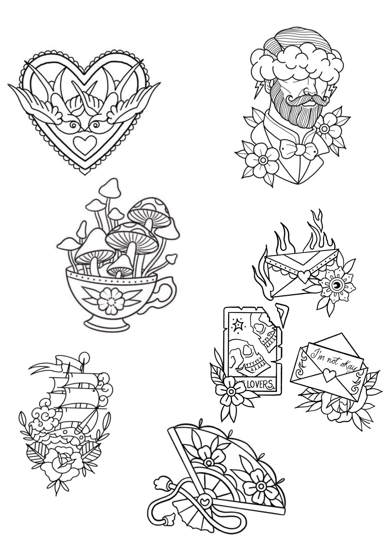 Original flash tattoo design 8 by Dead Doll Tattoos, Brisbane