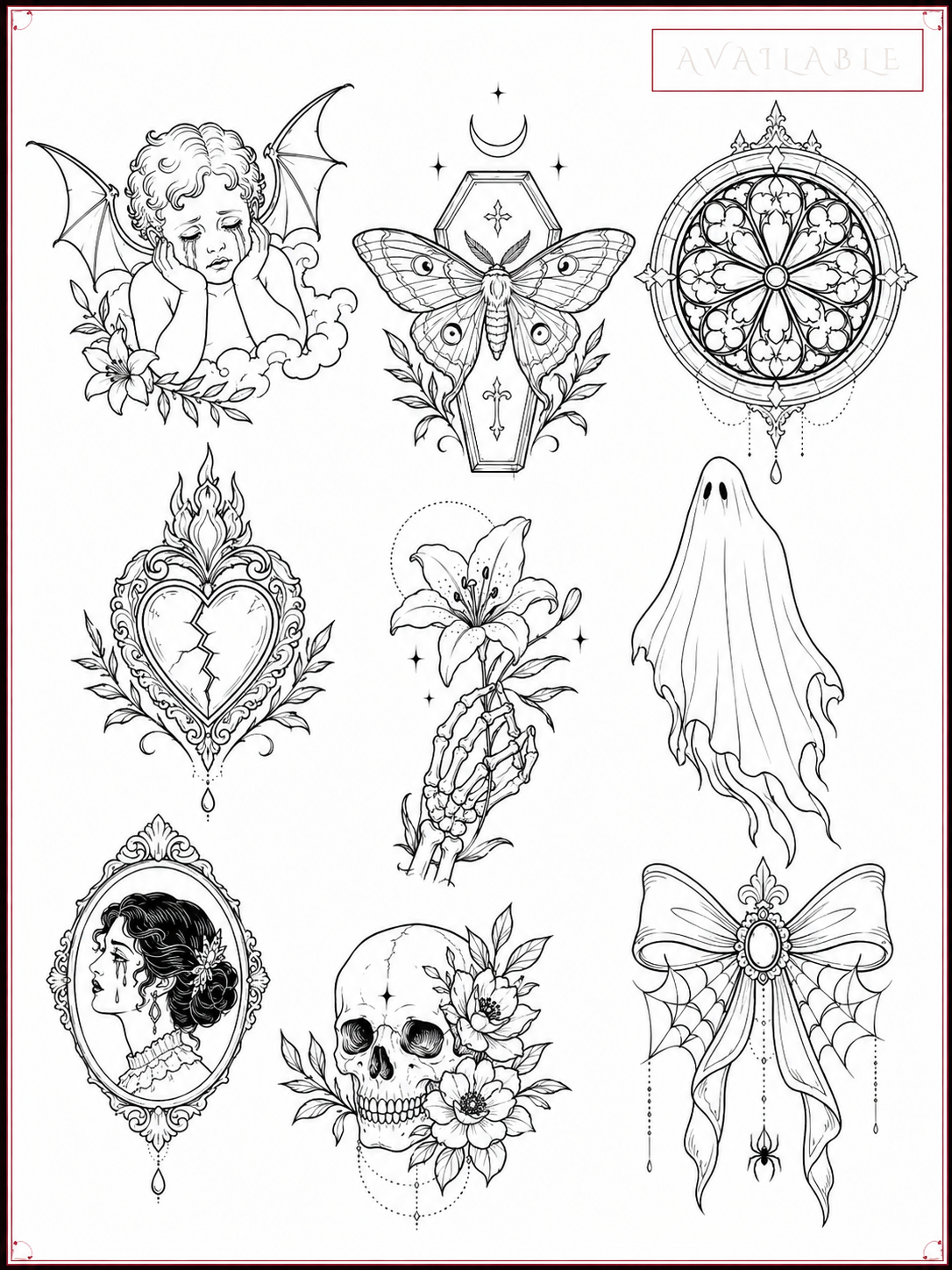 Original flash tattoo design 2 by Dead Doll Tattoos, Brisbane